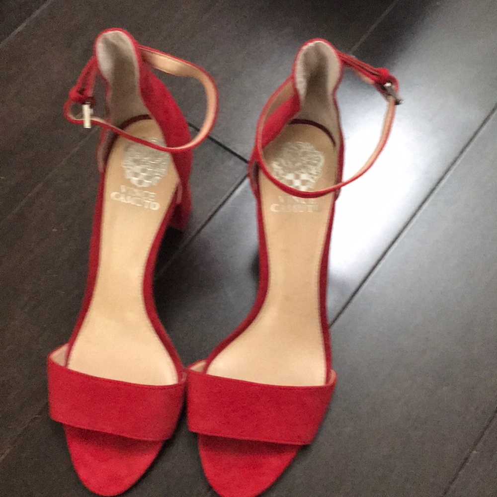 Worn Once. Red Vince Camuto Sandals.